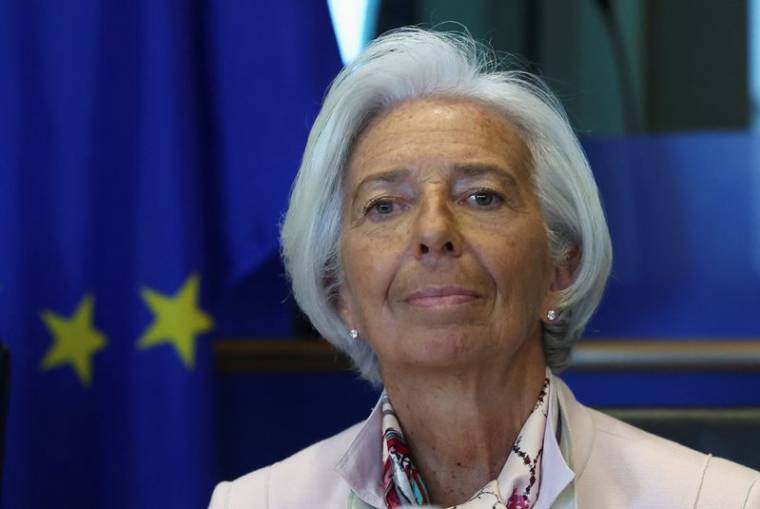 Christine Lagarde, présidente de la BCE, lors d'une réunion au Parlement européen