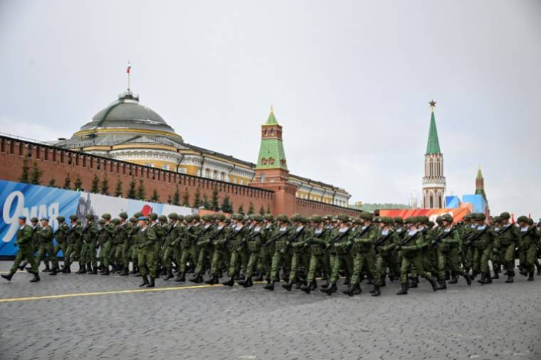 Défilé militaire du Jour de la Victoire sur l'Allemagne nazie, le 9 mai 2024 à Moscou ( AFP / Alexander NEMENOV )