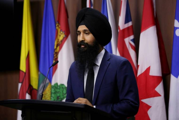 Mukhbir Singh de l'Organisation mondiale des sikhs du Canada lors d'une conférence de presse à Ottawa le 19 septembre 2023 ( AFP / Dave Chan )