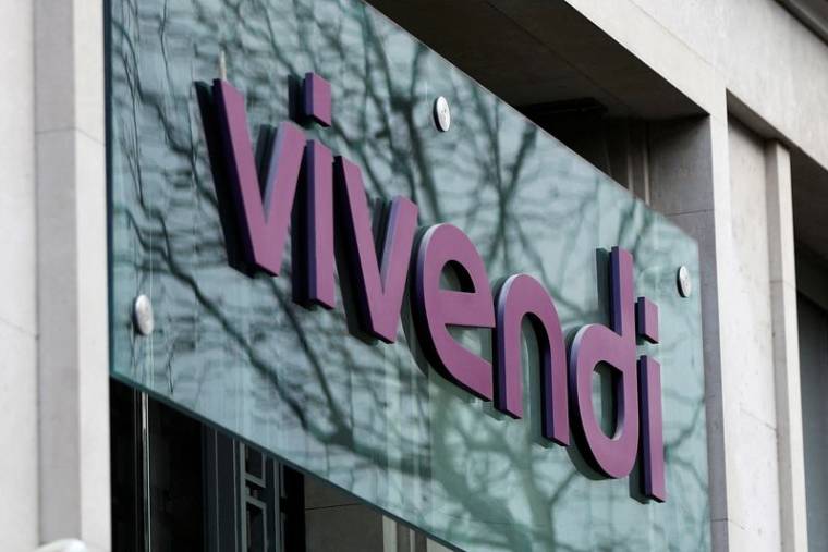 Logo du géant français des médias Vivendi à Paris