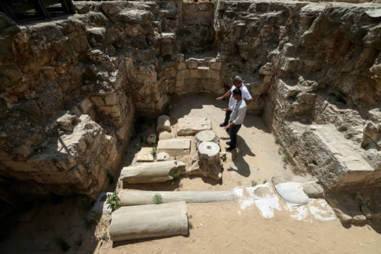 le site archéologique de Saint Hilarion au centre de la bande de Gaza, le 8 juin 2022 ( AFP / Mahmud HAMS )