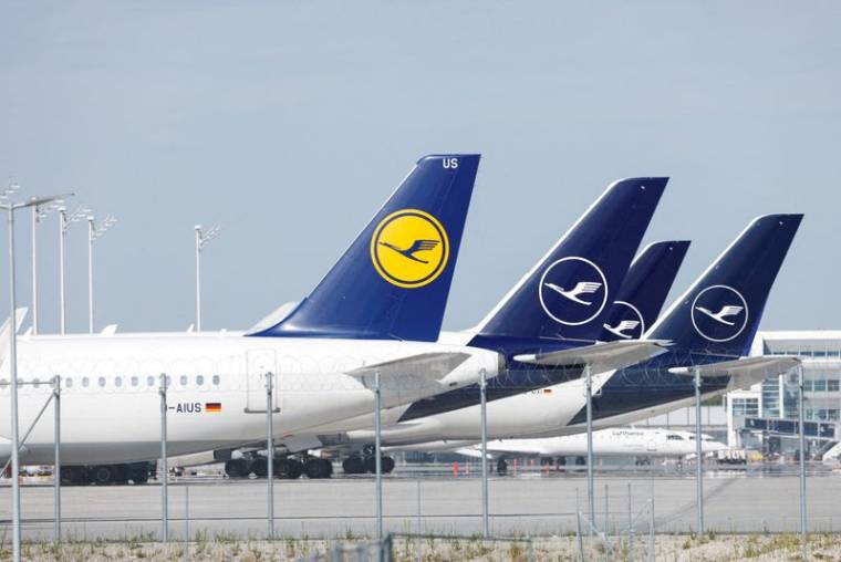 Des avions Lufthansa à l'aéroport du Munich, en Allemagne