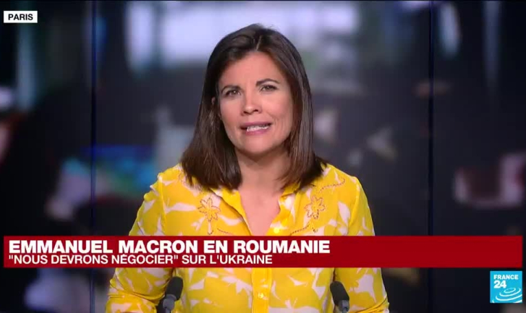 Emmanuel Macron en Roumanie : "le président ukrainien devra négocier avec la Russie"