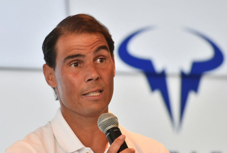 Le joueur de tennis espagnol Rafael Nadal lors d'une conférence de presse à Majorque