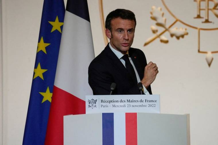 Photo d'archives: Le président français Macron organise une réception pour les maires de France, à Paris