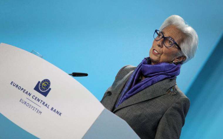 La présidente de la BCE Christine Lagarde, le 15 décembre 2022. ( AFP / DANIEL ROLAND )