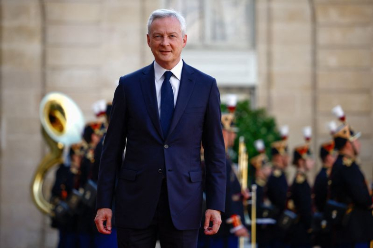 Le ministre français de l'Economie et des Finances Bruno Le Maire au Palais de l'Elysée à Paris