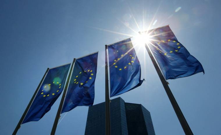La banque centrale européenne à Frankfurt, le 15 juin 2022. ( AFP / DANIEL ROLAND )