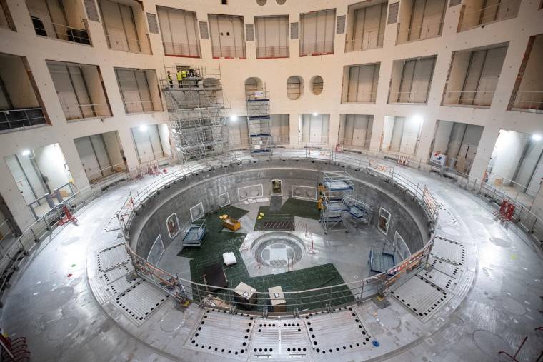 L'assemblage du réacteur Tokamak d'Iter a commencé en juillet 2020, à Saint-Paul-lès-Durance ( AFP / CLEMENT MAHOUDEAU )