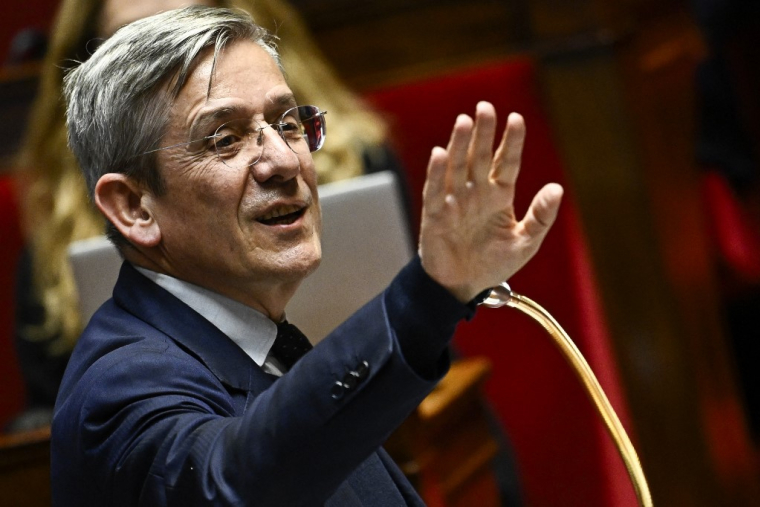 Charles de Courson à Paris, le 24 octobre 2024. ( AFP / JULIEN DE ROSA )