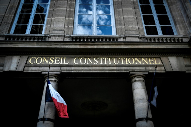 L'entrée du Conseil constitutionnel à Paris, le 23 janvier 2024 ( AFP / STEPHANE DE SAKUTIN )