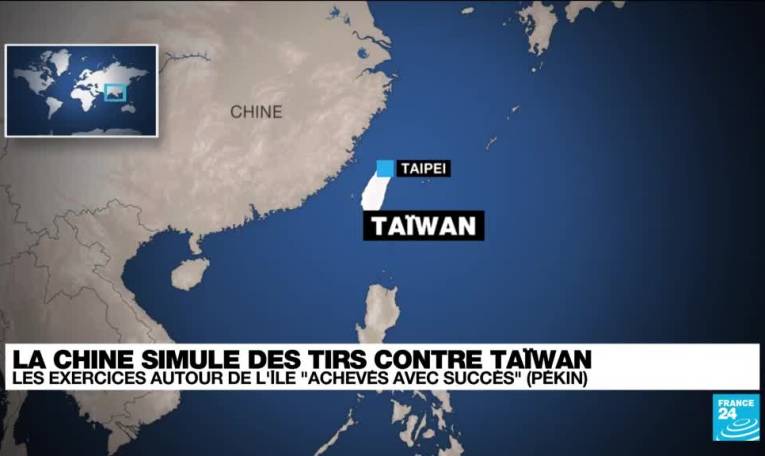 La Chine se félicite de manœuvres d'encerclement de Taïwan menées "avec succès"