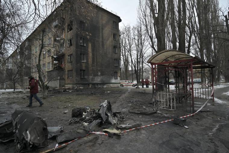 A Kiev, en Ukraine, le 23 janvier 2024.  ( AFP / GENYA SAVILOV )