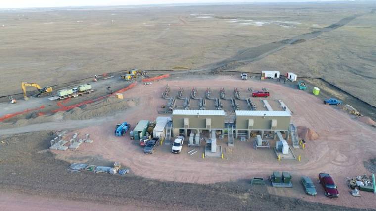 Extension de pipeline de carbone Greencore de Denbury Inc connectée à une station de pompage dans le Montana