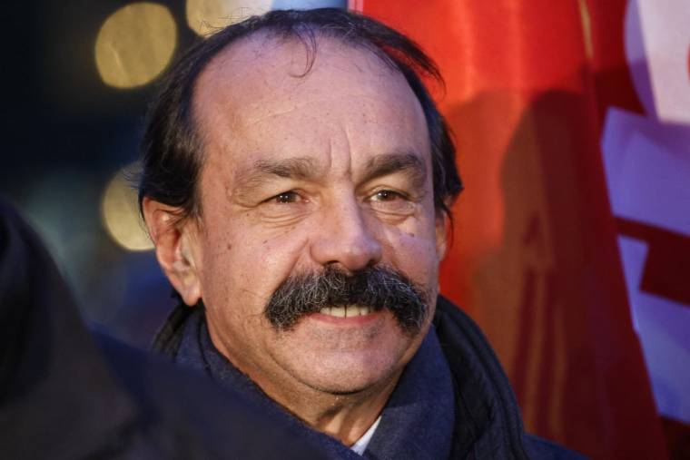Philippe Martinez à Paris, le 8 février 2022. ( AFP / LUDOVIC MARIN )