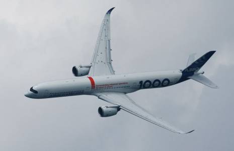 Un Airbus A350-1000 au salon aéronautique de Singapour