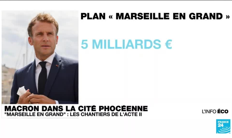 France : le président Macron lance l'acte II du plan "Marseille en grand"