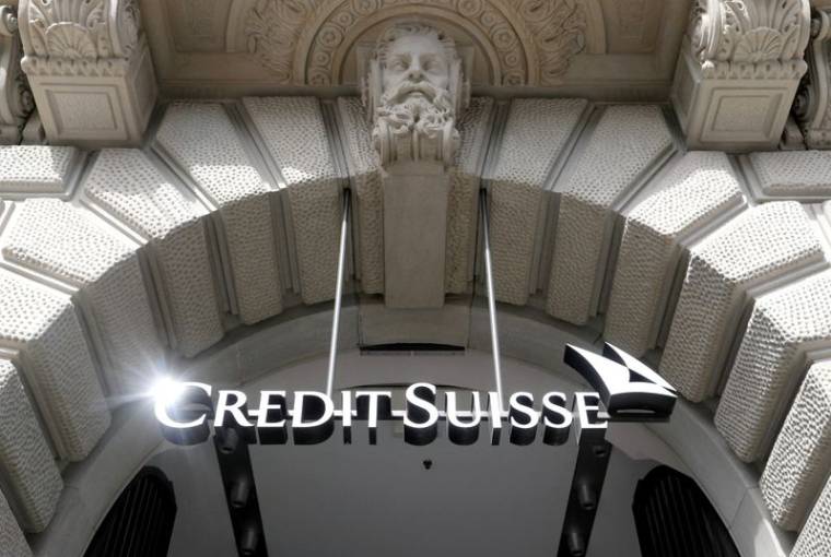 Le logo de la banque Credit Suisse à Zurich