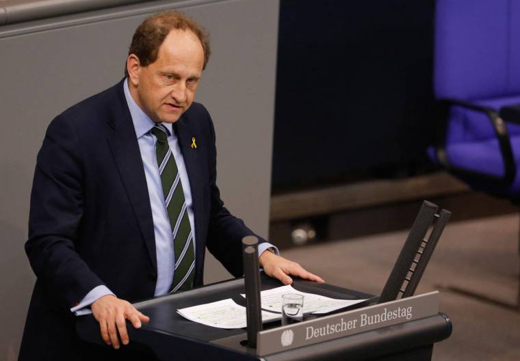 Alexander Graf Lambsdorff lors d'une session au Bundestag, le 21 novembre 2017.  ( AFP / ODD ANDERSEN )