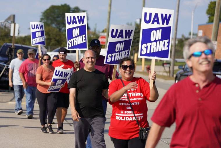 La grève de l'UAW à Center Line, Michigan