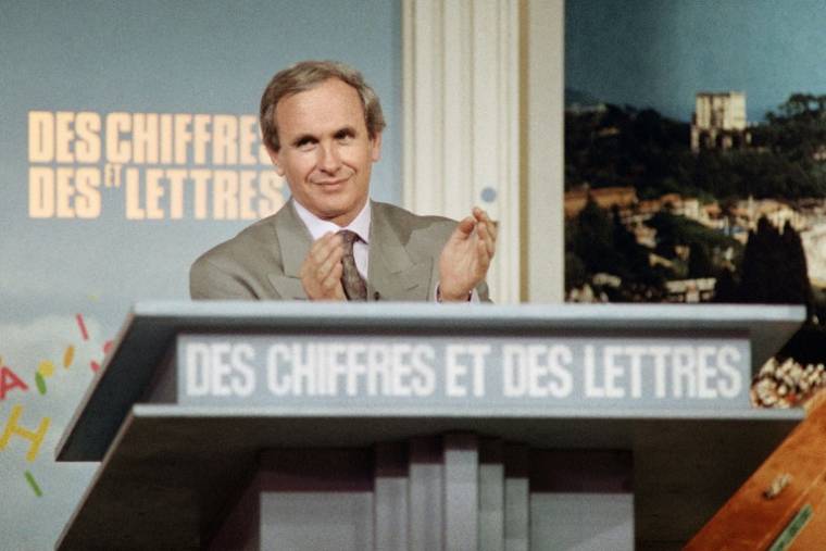 L'animateur Patrice Laffont lors d'une émission le 8 février 1989, à Paris ( AFP / Gerard JULIEN )