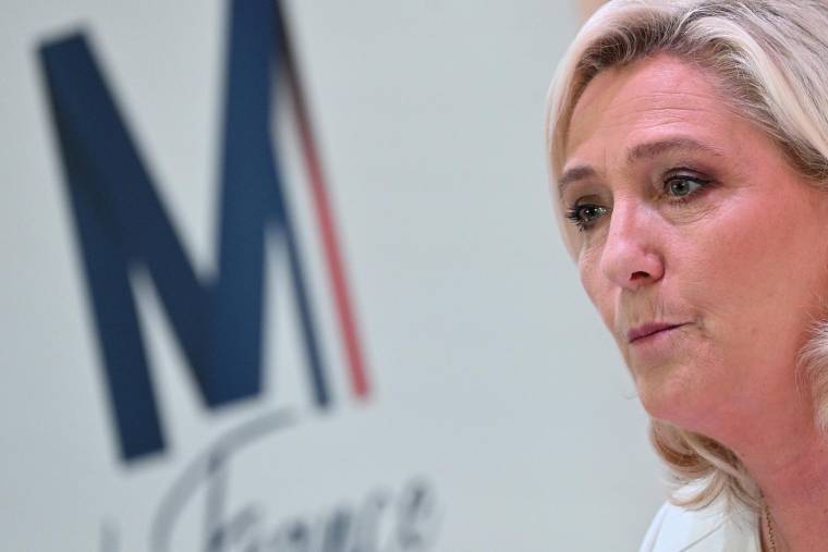 Marine Le Pen, le 13 avril 2022, à Paris ( AFP / Emmanuel DUNAND )
