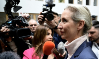 La cheffe de file de l'extrême droite allemande Alice Weidel, le 24 février 2025 à Berlin ( AFP / John MACDOUGALL )