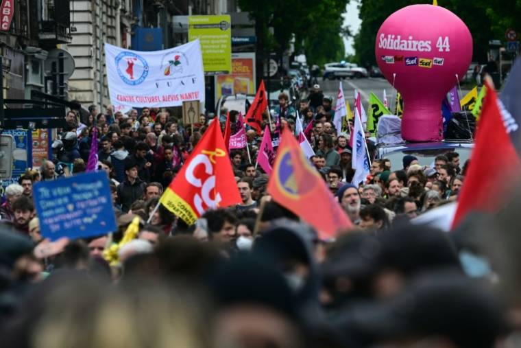 Manifestation du 1er mai 2024 à Nantes ( AFP / LOIC VENANCE )