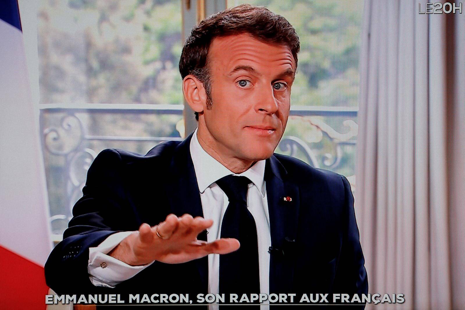 Emmanuel Macron, le 15 mai 2023, à Paris ( AFP / LUDOVIC MARIN )