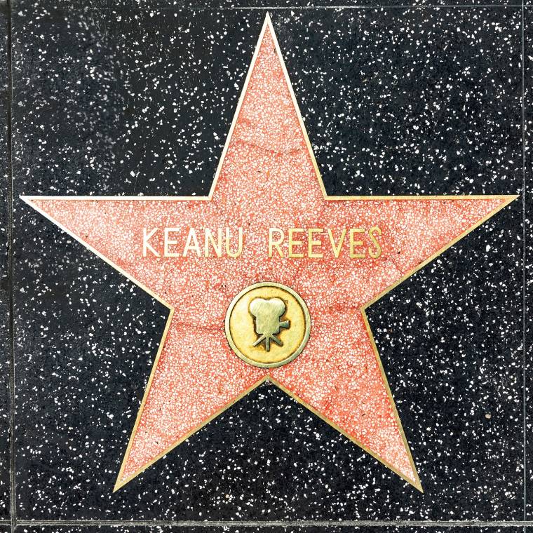 Keanu Reeves ason étoile sur le walk of fame d'Hollywood boulevard