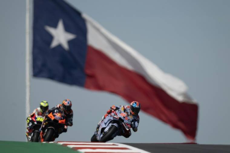 Le pilote espagnol de MotoGP Marc Marquez (Ducati-Gresini) lors du GP des Amériques sur le circuit d'Austin (Texas) le 13 avril 2024. ( GETTY IMAGES NORTH AMERICA / Mirco Lazzari gp )
