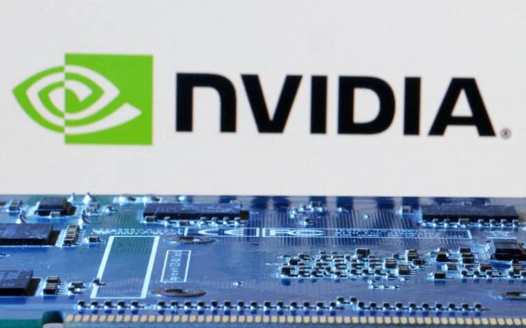 Photo d'illustration du logo du fabricant de semi-conducteurs Nvidia