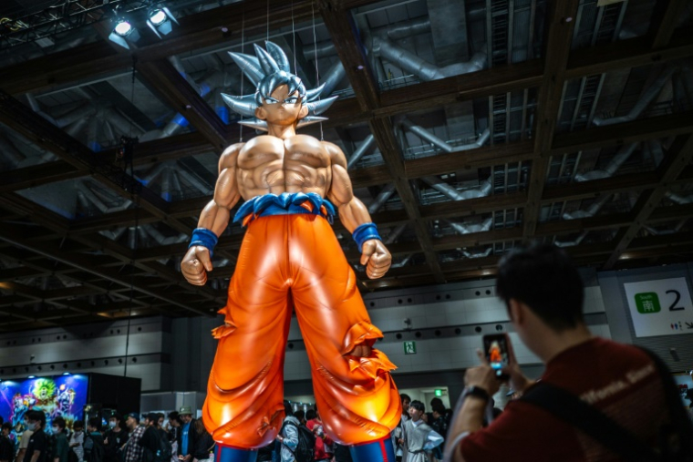 A l'événement "Dragon Ball Daimatsuri" pour le 40e anniversaire de la franchise Dragon Ball, à Tokyo, le 6 octobre 2024 ( AFP / Philip FONG )