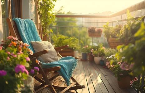 Bien aménagé un balcon peut devenir une pièce à vivre en plus (Crédits photo : Adobe Stock -  )