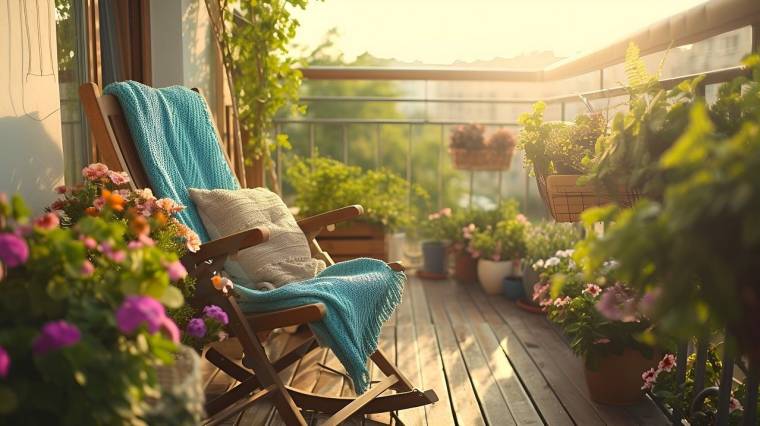 Bien aménagé un balcon peut devenir une pièce à vivre en plus (Crédits photo : Adobe Stock -  )