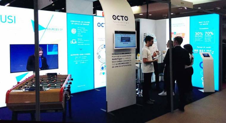 Stand Octo Technology au forum Centrale Supelec en 2015. (© Octo Technology)