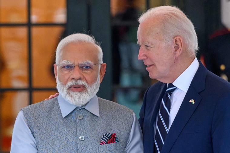 Joe Biden et Narendra Modi, à Washington, le 21 juin 2023 ( AFP / MANDEL NGAN )