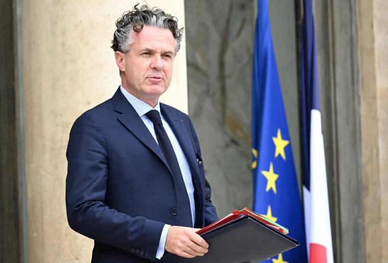 Le ministre de la Transition écologique Christophe Béchu, le 18 octobre 2023, à Paris. ( AFP / BERTRAND GUAY )