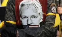 Manifestation de soutien à Julian Assange, fondateur de WikiLeaks, devant la Haute Cour de Londres, le 20 février 2024 ( AFP / Daniel LEAL )