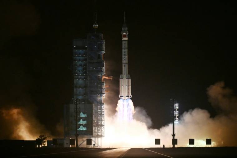 Décollage de la mission Shenzhou-18, le 25 avril 2024 à Jiuquan (Chine) ( AFP / GREG BAKER )