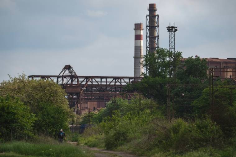 L'aciérie exploitée par le groupe chinois HBIS dans le village de Radinac, le 25 avril 2024 en Serbie ( AFP / Andrej ISAKOVIC )