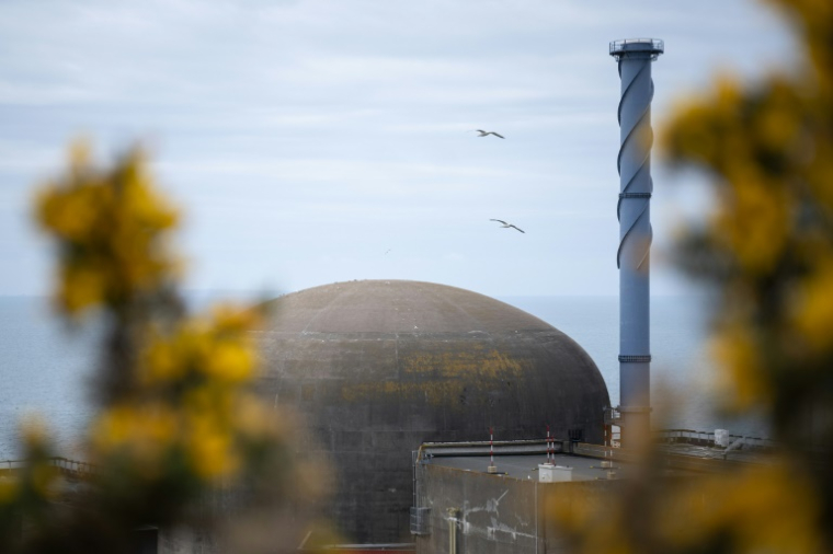 L'EPR de Flamanville, dans la Manche, le 26 avril 2024  ( AFP / Lou BENOIST )