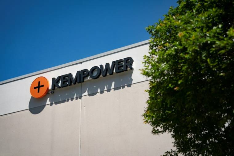 L'usine groupe finlandais Kempower, fabricant de chargeurs rapides pour véhicules électriques, à Durham, le 23 avril 2024 en Caroline du Nord ( AFP / Allison Joyce )