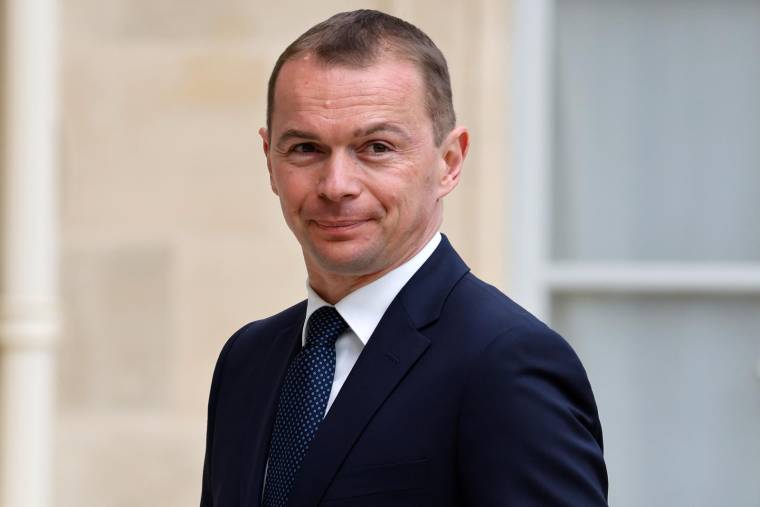 Olivier Dussopt, le 23 mai 2022, à Paris ( AFP / Ludovic MARIN )