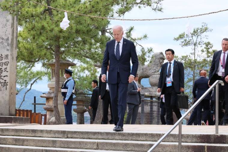 Photo de Joe Biden lors du sommet des dirigeants du G7 réunis au Japon