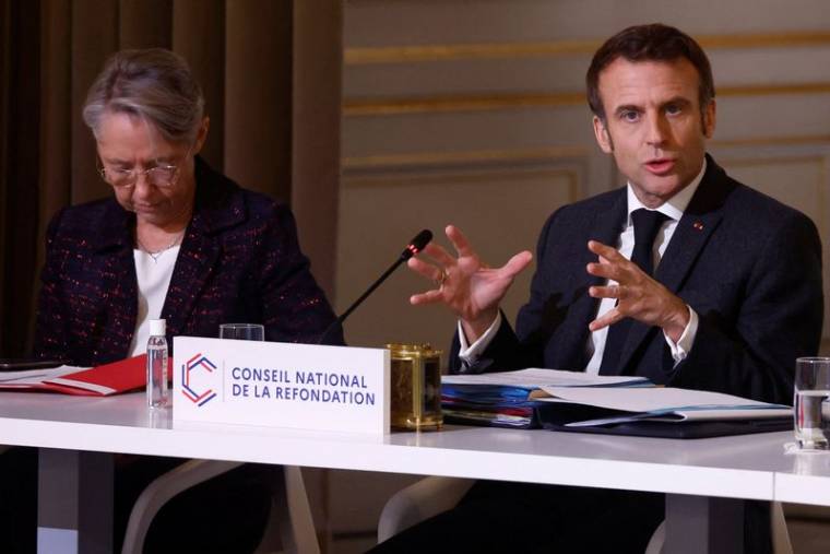 Deuxième session plénière du Conseil National de la Refondation (CNR) au Palais de l'Elysée à Paris