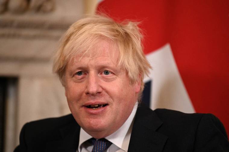 Boris Johnson à Londres, au Royaume-Uni, le 16 novembre 2021. ( AFP / DANIEL LEAL )