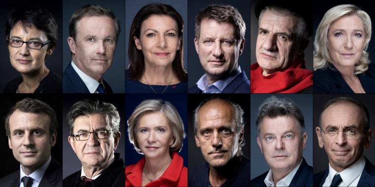 Marine Le Pen et Jean-Luc Ménehcon sont les deux seuls candidats à progresser dans ce sondage. ( AFP / JOEL SAGET )