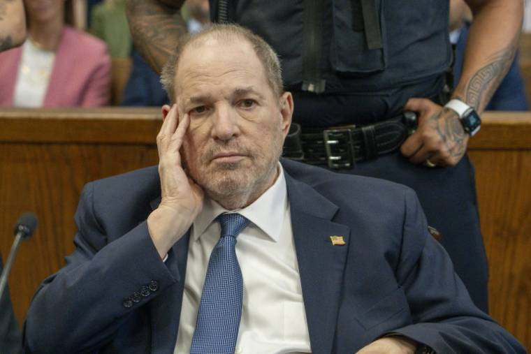 L'ancien producteur américain Harvey Weinstein au tribunal de Manhattan, à New York, le 1er mai 2024 ( POOL / Steven Hirsch )
