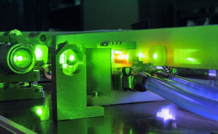 Un laser pour applications scientifiques développé par Lumibird. (crédit photo : Lumibird)